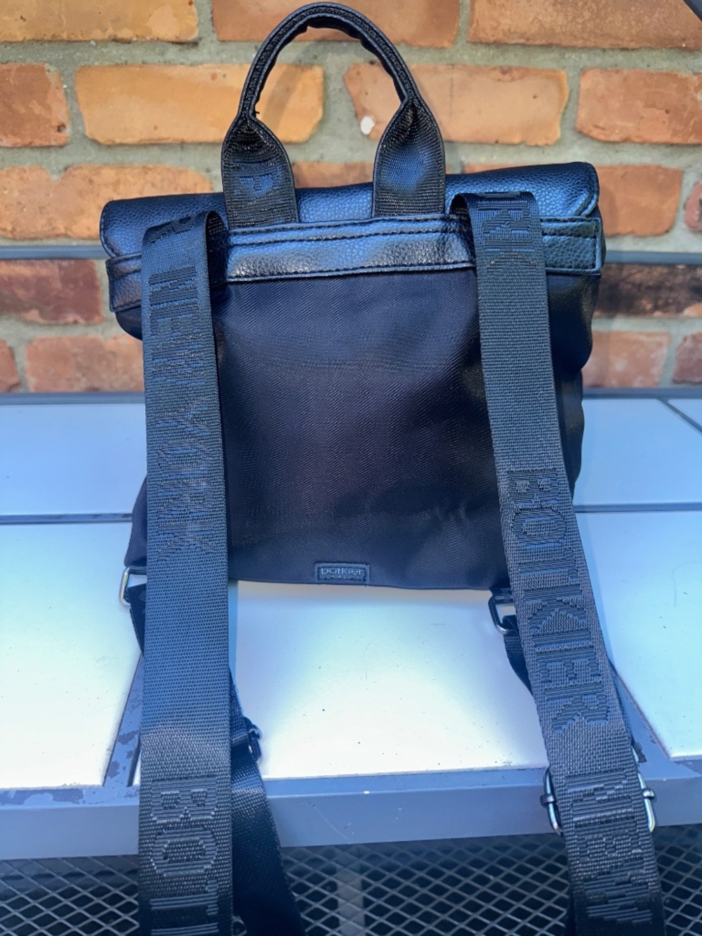 Botkier New York Trigger Black Bag Mini Backpack Black Nylon - Picture 2 of 7